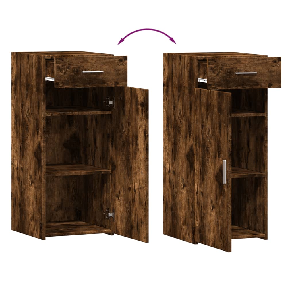 skab 40x42,5x93 cm konstrueret træ røget egetræsfarve