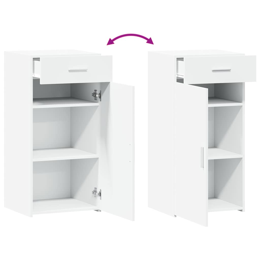 skænk 45x42,5x93 cm konstrueret træ hvid