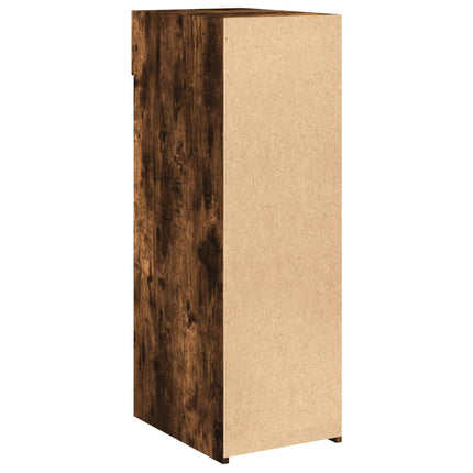 reol 30x42,5x93 cm konstrueret træ røget egetræsfarve