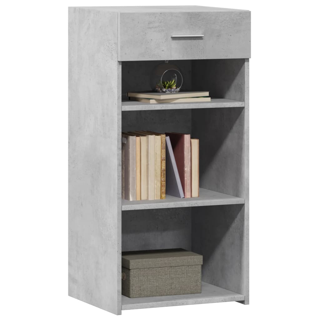 skab 45x34x93 cm konstrueret træ betongrå