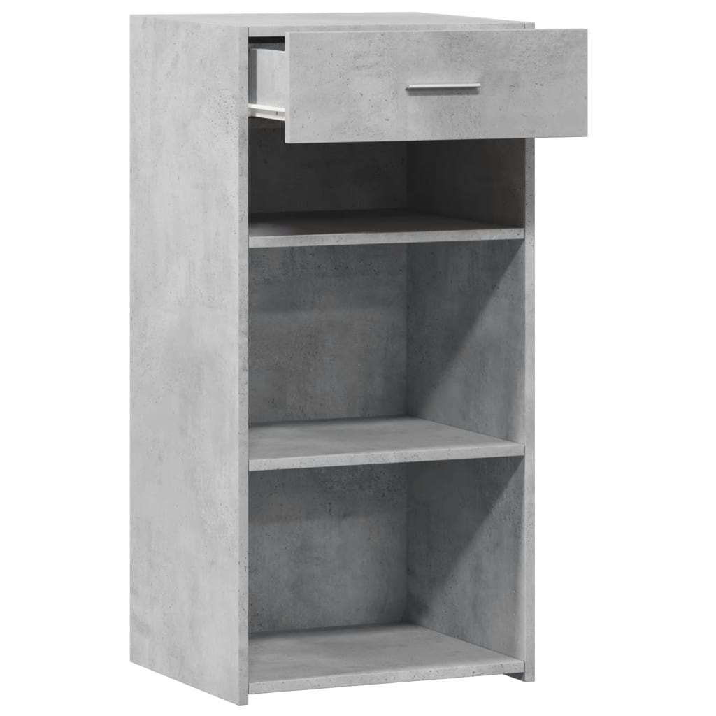 skab 45x34x93 cm konstrueret træ betongrå