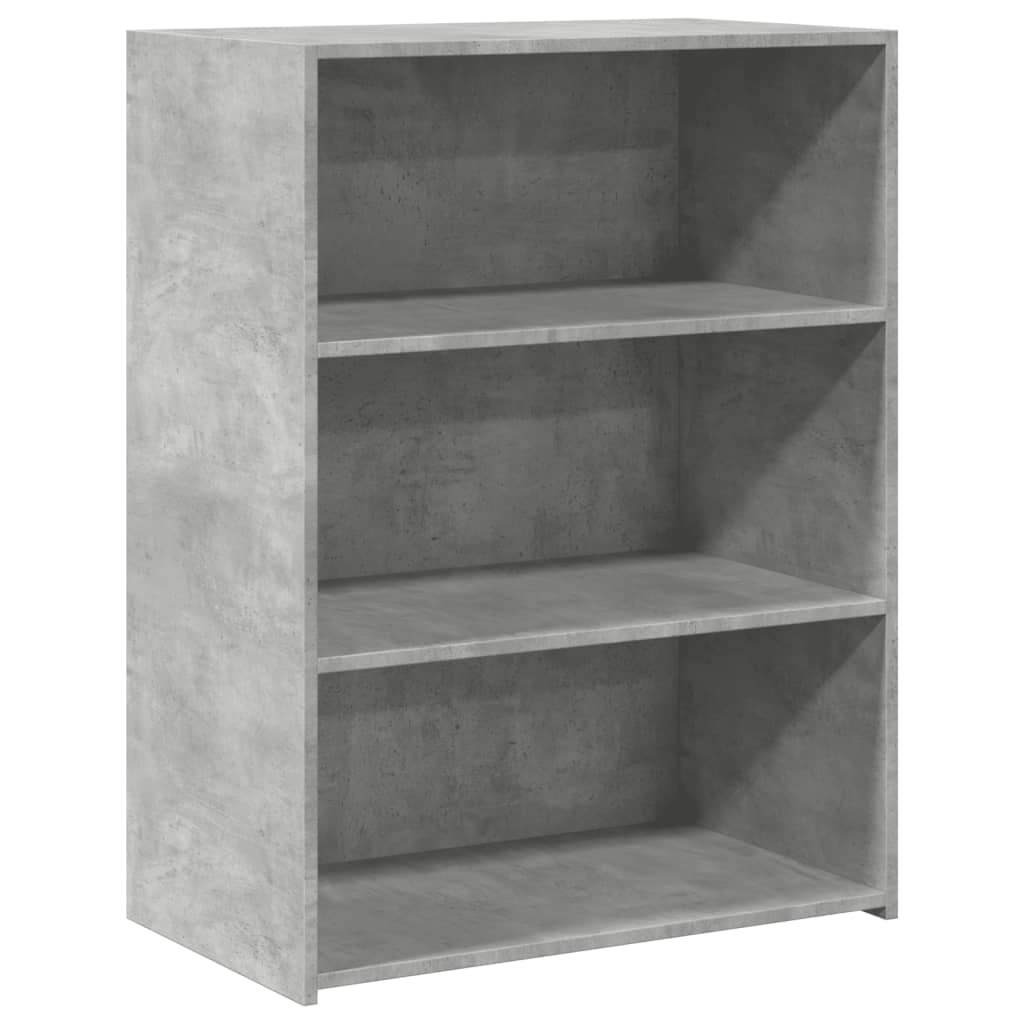 reol 70x41x93 cm konstrueret træ betongrå