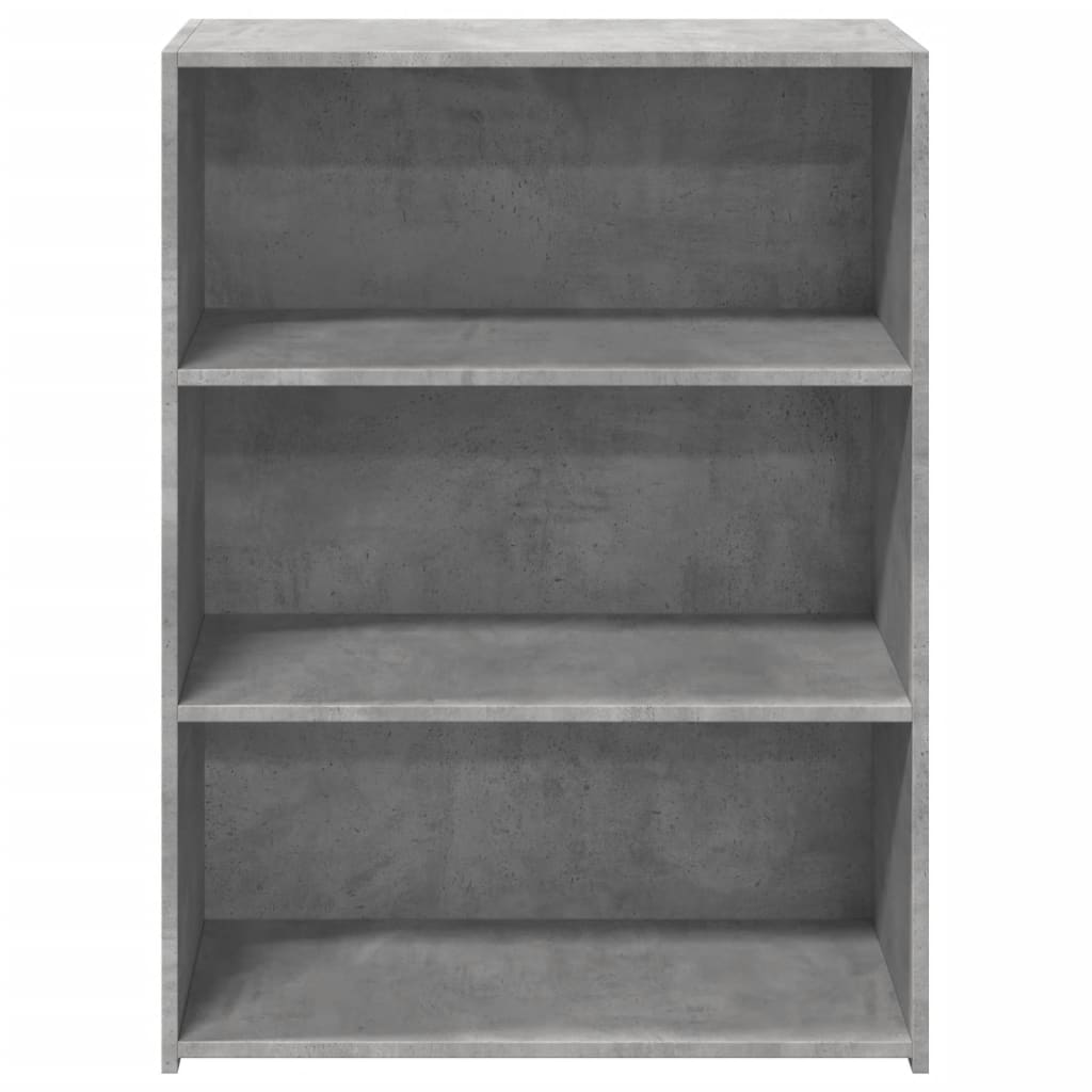 reol 70x41x93 cm konstrueret træ betongrå