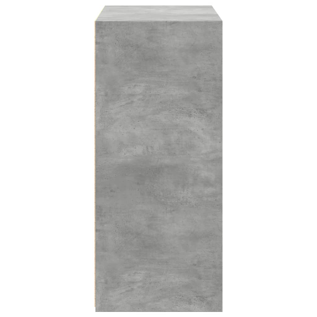 reol 70x41x93 cm konstrueret træ betongrå
