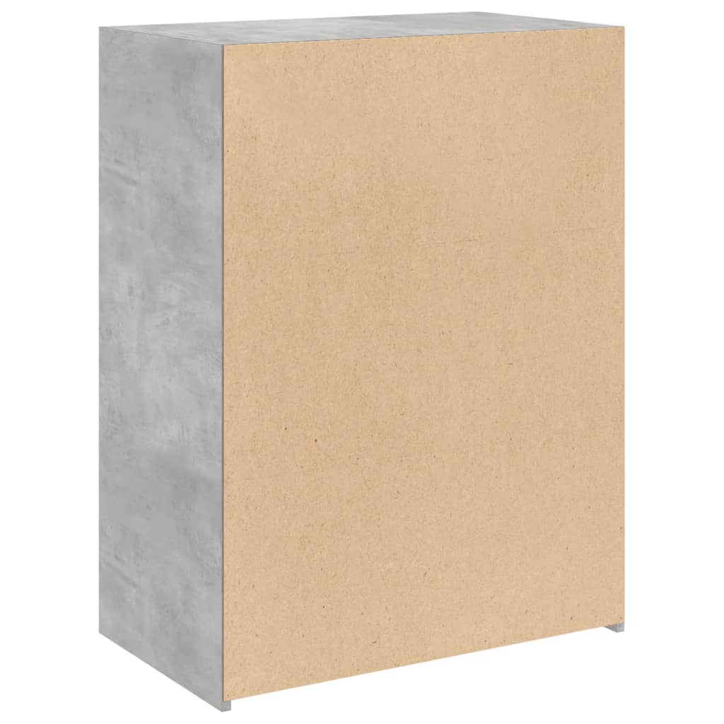 reol 70x41x93 cm konstrueret træ betongrå