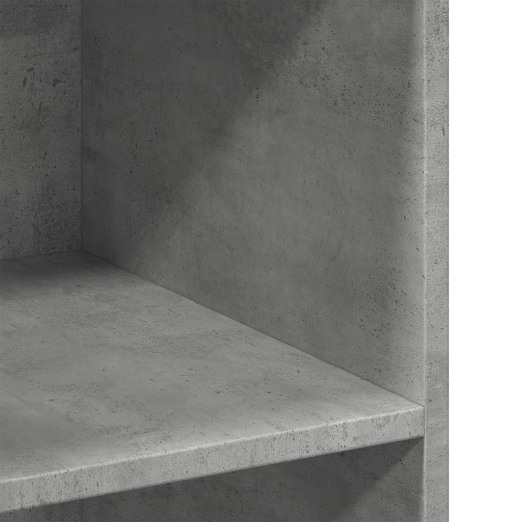 reol 70x41x93 cm konstrueret træ betongrå