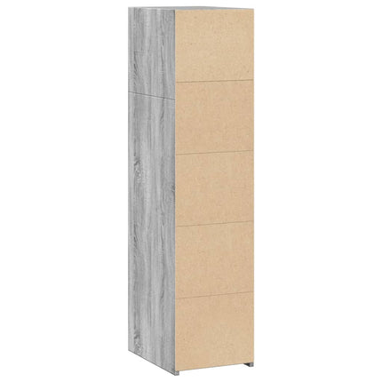 reol 30x41x124 konstrueret træ grå sonoma-eg