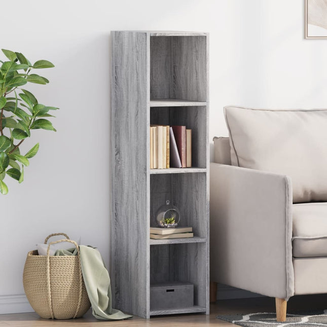 reol 30x41x124 konstrueret træ grå sonoma-eg