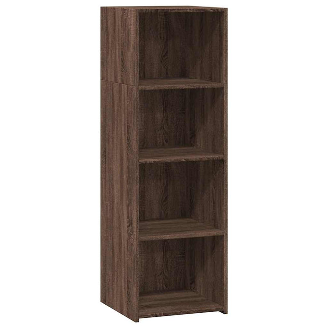 reol 40x41x124 cm konstrueret træ brun egetræsfarve
