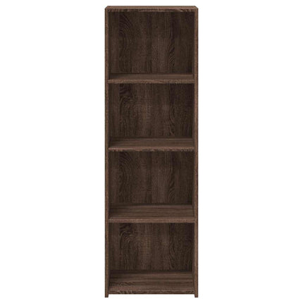 reol 40x41x124 cm konstrueret træ brun egetræsfarve