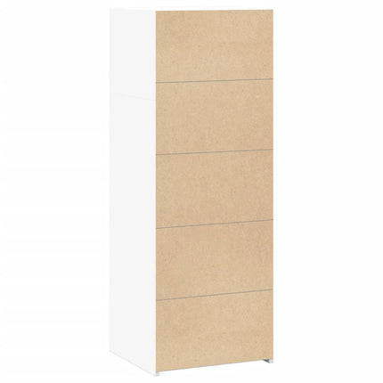 reol 45x41x124 cm konstrueret træ hvid