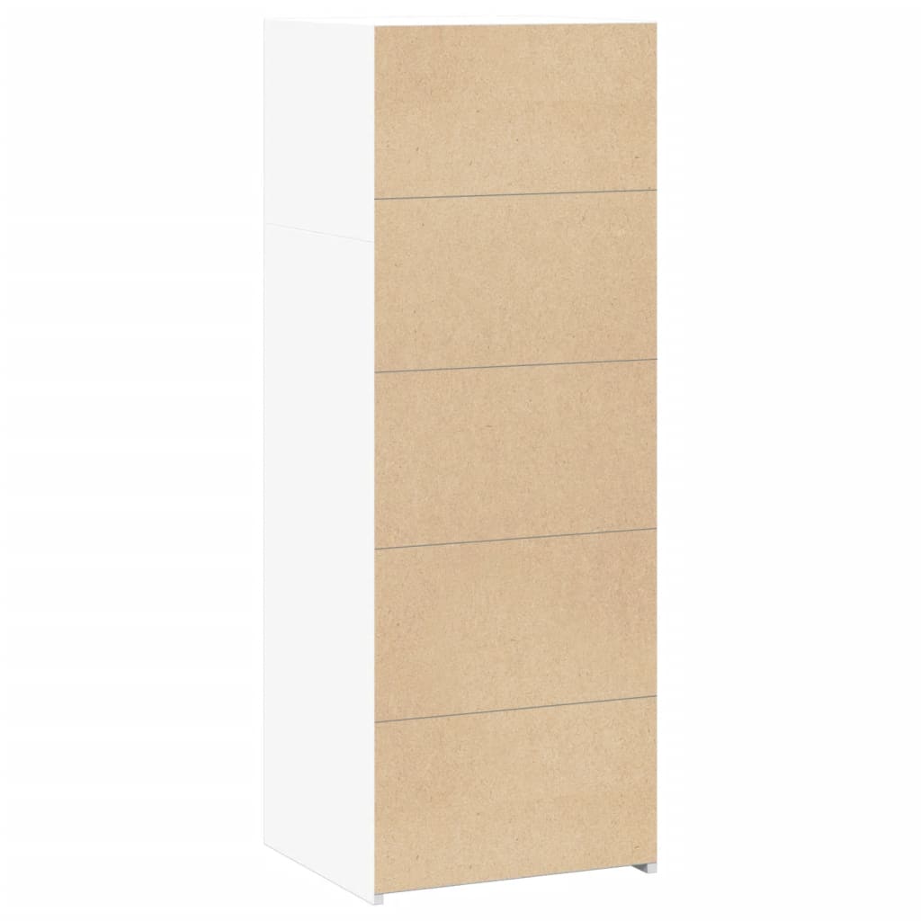 reol 45x41x124 cm konstrueret træ hvid