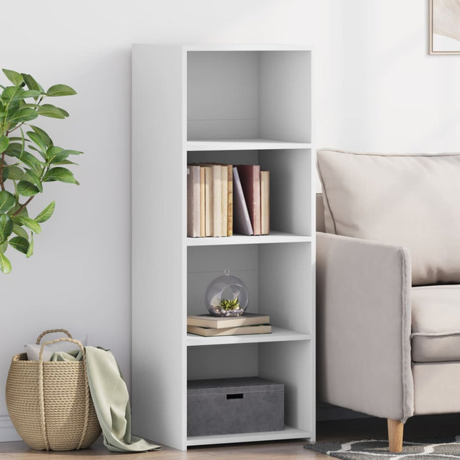 reol 45x41x124 cm konstrueret træ hvid