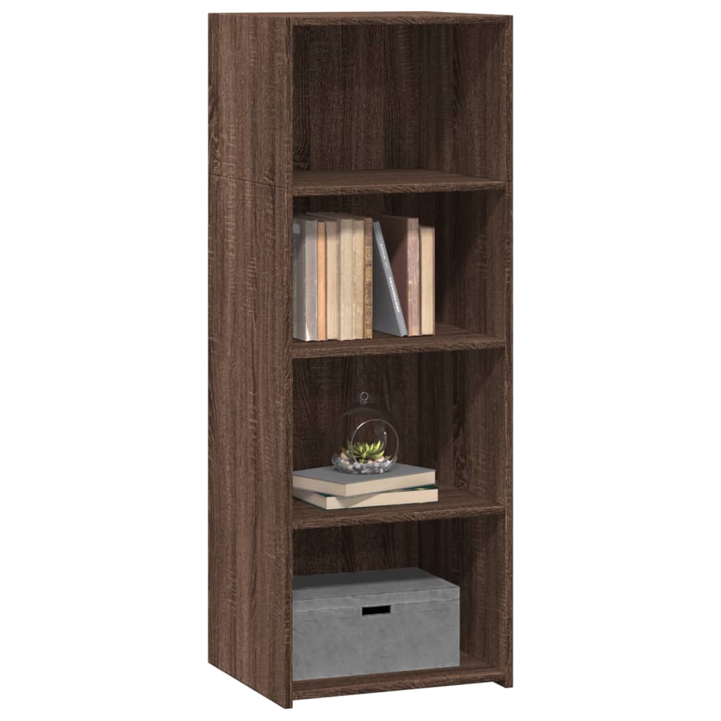 reol 45x41x124 cm konstrueret træ brun egetræsfarve
