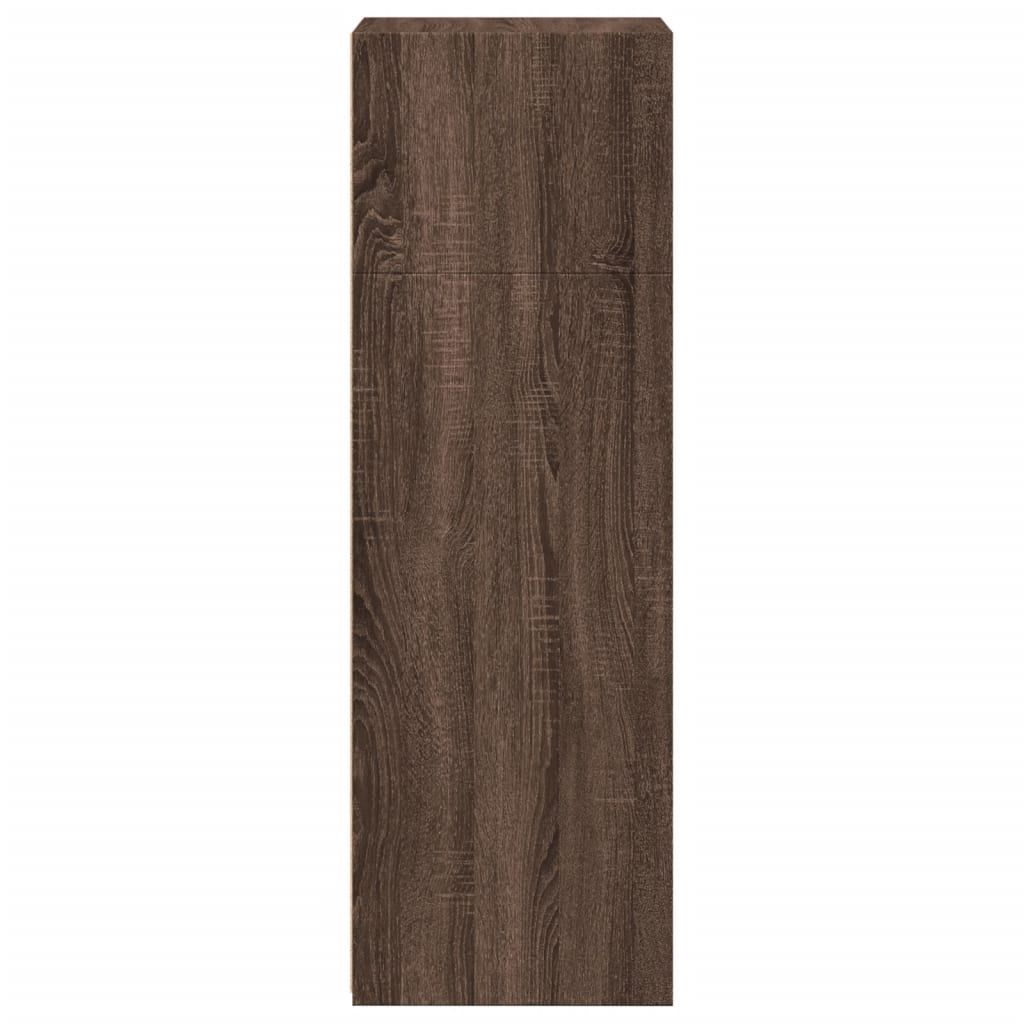 reol 45x41x124 cm konstrueret træ brun egetræsfarve
