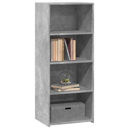 reol 50x41x124 cm konstrueret træ betongrå