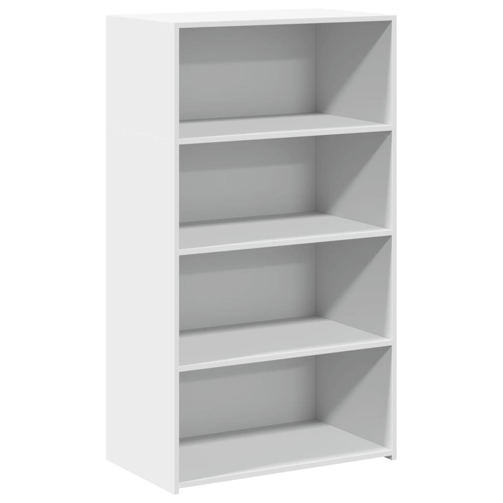 reol 70x41x124 cm konstrueret træ hvid