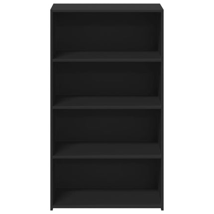 reol 70x41x124 cm konstrueret træ sort