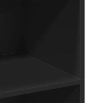 reol 70x41x124 cm konstrueret træ sort
