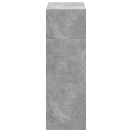 reol 70x41x124 cm konstrueret træ betongrå