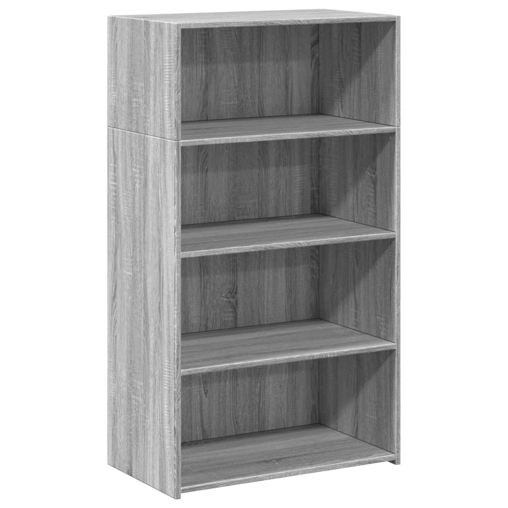 reol 70x41x124 cm konstrueret træ grå sonoma-eg