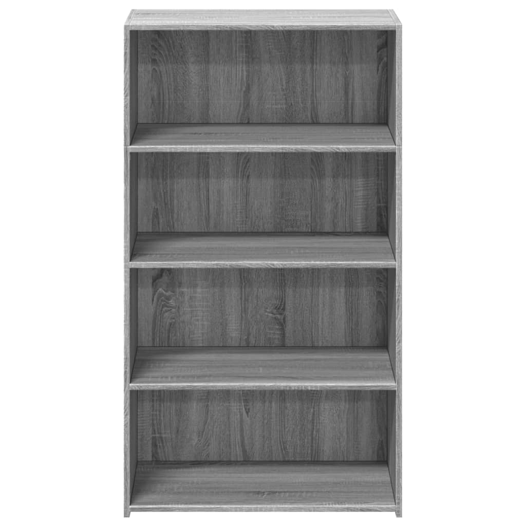 reol 70x41x124 cm konstrueret træ grå sonoma-eg