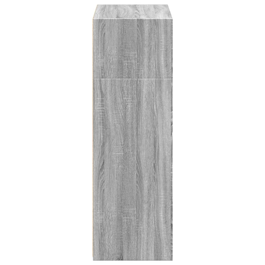 reol 70x41x124 cm konstrueret træ grå sonoma-eg