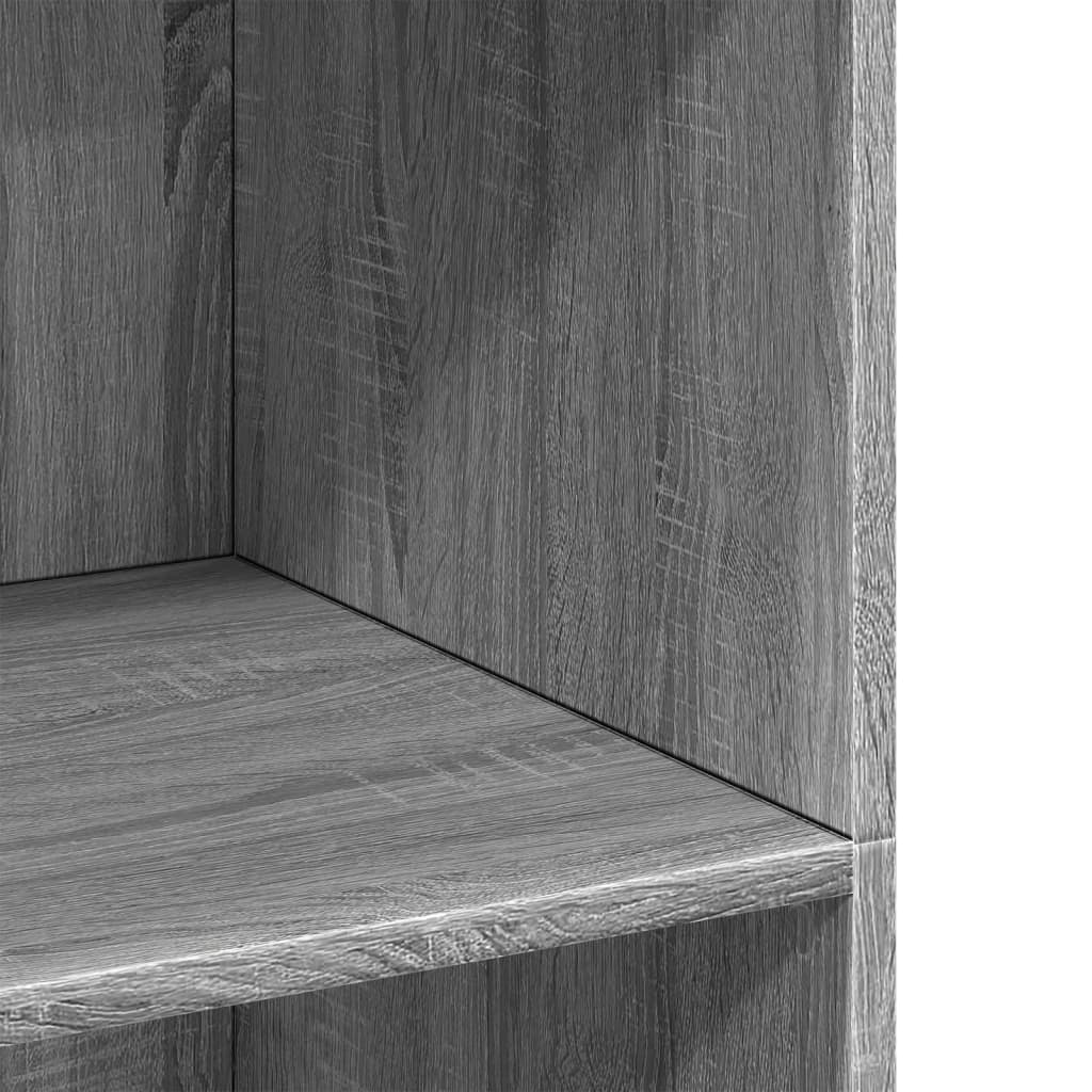 reol 70x41x124 cm konstrueret træ grå sonoma-eg