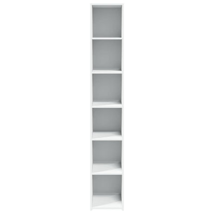 reol 30x41x185 cm konstrueret træ hvid