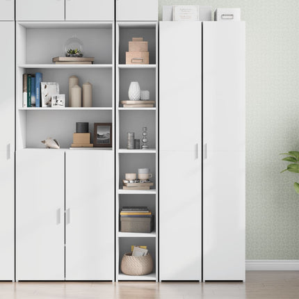 reol 30x41x185 cm konstrueret træ hvid