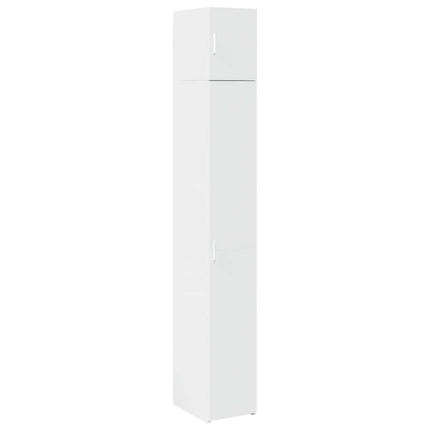 skab 30x42,5x225 cm smalt konstrueret træ hvid