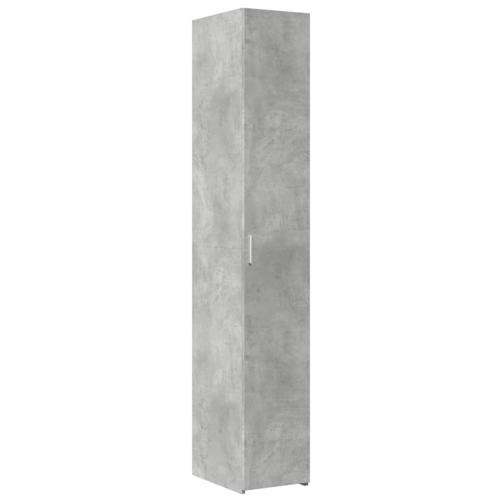 skab 30x42,5x225 cm smalt konstrueret træ betongrå