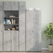 skab 30x42,5x225 cm smalt konstrueret træ betongrå