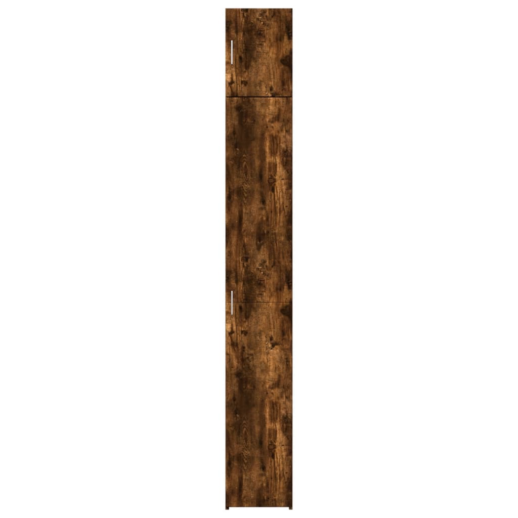 skab 30x42,5x225 cm smalt konstrueret træ røget egetræsfarve