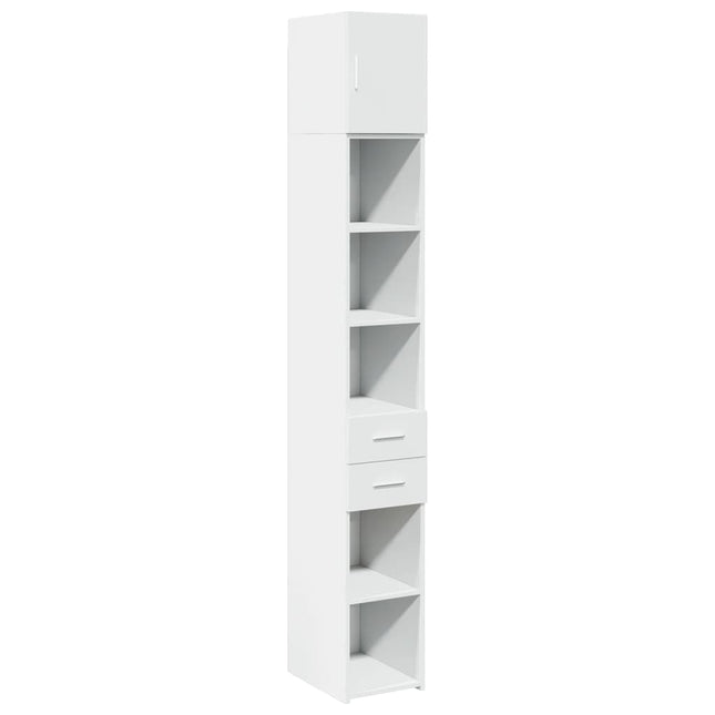 kontorreol 30x42,5x225 cm konstrueret træ hvid