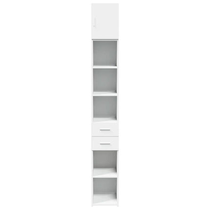 kontorreol 30x42,5x225 cm konstrueret træ hvid