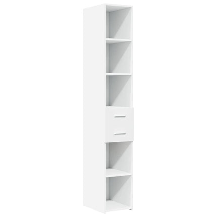kontorreol 30x42,5x225 cm konstrueret træ hvid