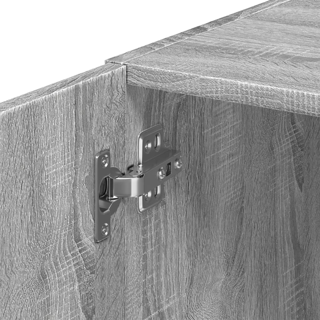 skab 30x42,5x225 cm smalt konstrueret træ grå sonoma-eg
