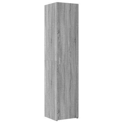 skab 40x42,5x225 cm smalt konstrueret træ grå sonoma-eg