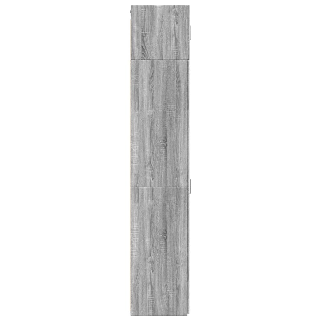 skab 40x42,5x225 cm smalt konstrueret træ grå sonoma-eg