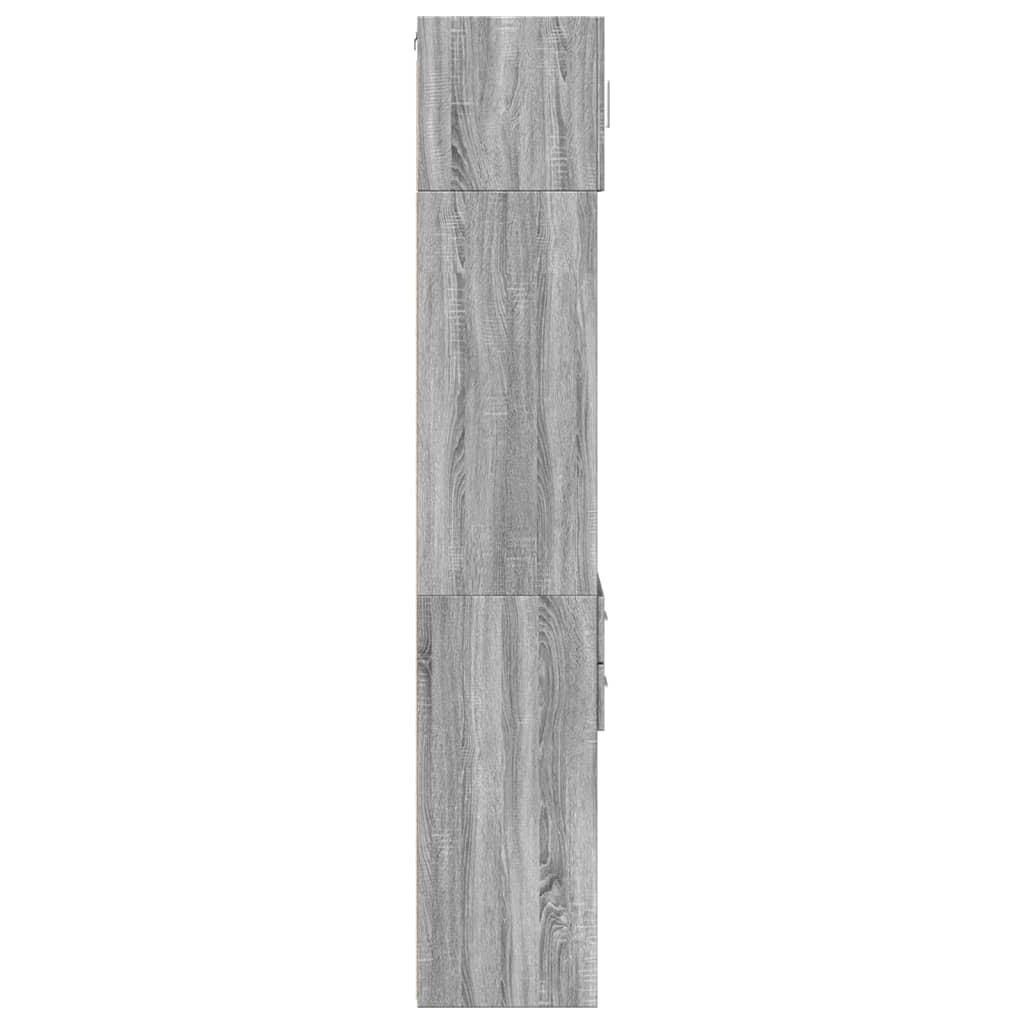 skab 40x42,5x225 cm smalt konstrueret træ grå sonoma-eg