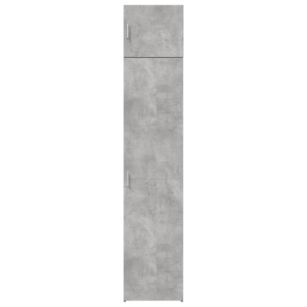 skab 45x42,5x225 cm smalt konstrueret træ betongrå