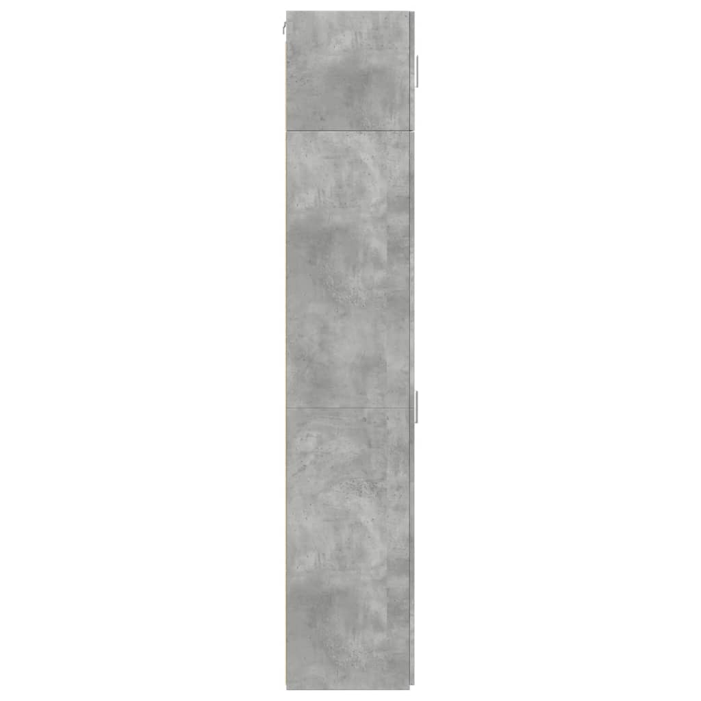 skab 45x42,5x225 cm smalt konstrueret træ betongrå