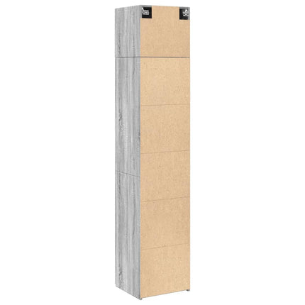 skab 45x42,5x225 cm smalt konstrueret træ grå sonoma-eg