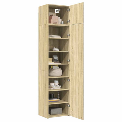 skab 50x42,5x225 cm smalt konstrueret træ sonoma-eg