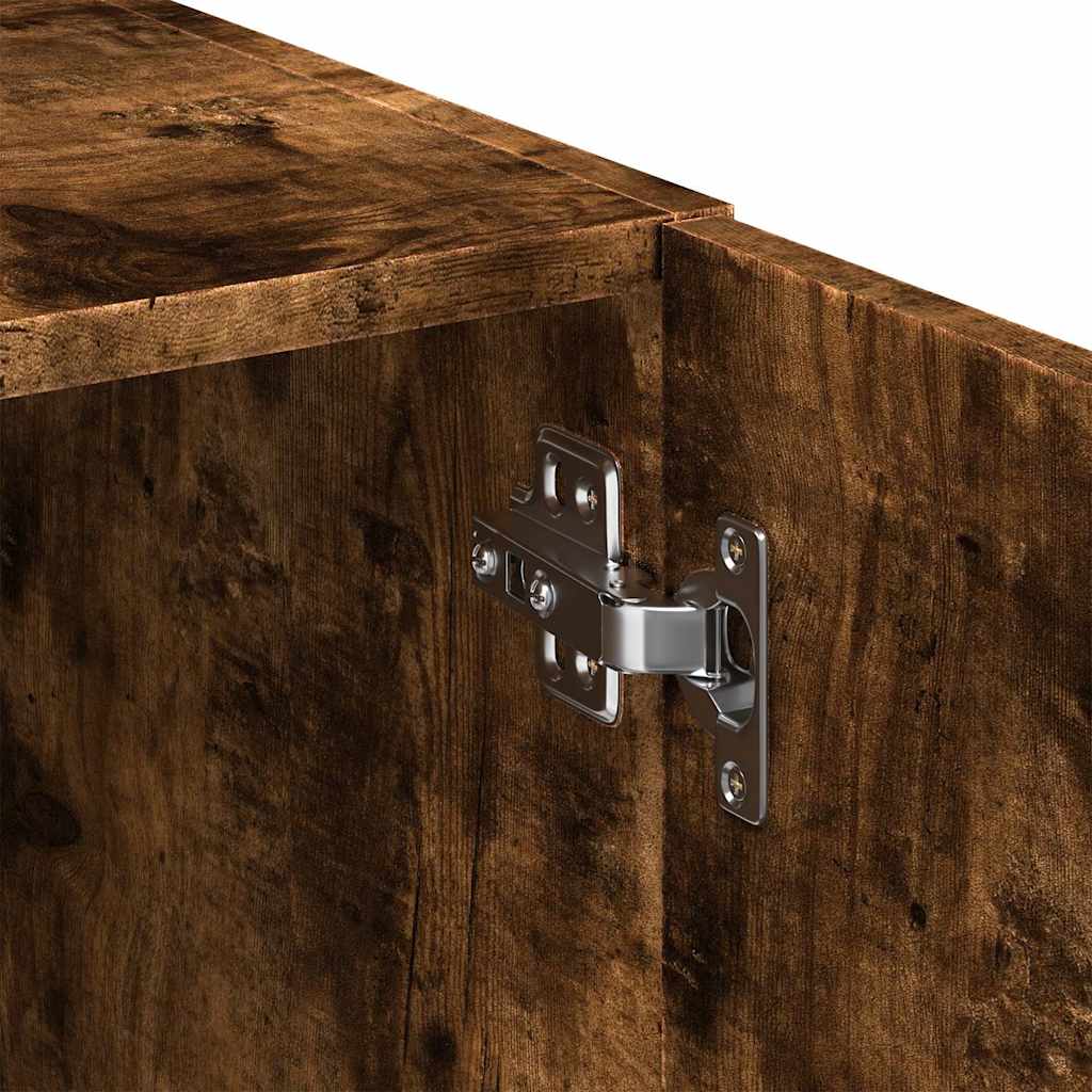 skab 50x42,5x225 cm smalt konstrueret træ røget egetræsfarve