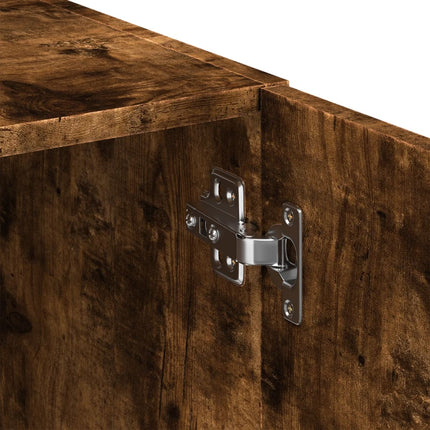skab 70x42,5x225 cm konstrueret træ røget egetræsfarve