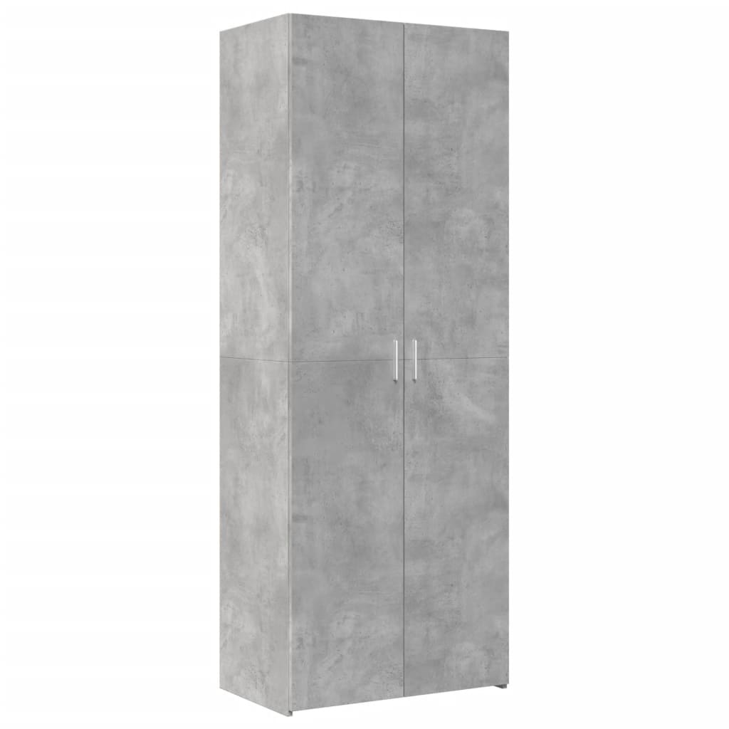 skab 70x42,5x225 cm smalt konstrueret træ betongrå