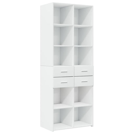 opbevaringsskab 70x42,5x225 cm konstrueret træ hvid