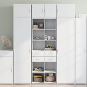 opbevaringsskab 70x42,5x225 cm konstrueret træ hvid